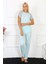 Kadın Kolu Dantelli Penye Pijama Takım 4151 1