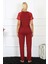 Kadın Kolu Dantelli Penye Pijama Takım 4152 4