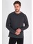 Metalic Erkek Antrasit Çift Bisiklet Yaka Standart Rahat Kesim Sweatshirt 5