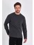 Metalic Erkek Antrasit Çift Bisiklet Yaka Standart Rahat Kesim Sweatshirt 6