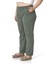 Büyük Beden Beli Lastikli Cepli Gabardin Haki Pantolon 4