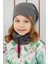 Kız Çocuk Füme İpli Şapka Bere Boyunluk Takım Pamuklu Kaşkorse 1
