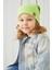 Kız Çocuk Fıstık Yeşili İp Şapka Bere Boyunluk Takım Pamuklu Kaşkorse 5