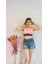 Lastik Detaylı Crop Top Pembe 2