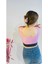 Lastik Detaylı Crop Top Pembe 3