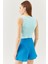 Aqua Sıfır Kol Bisiklet Yaka Vücuda Oturan %100 Pamuklu Kaşkorse Esnek Crop Bluz 5