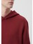 Erkek Kapüşonlu Kırmızı Basic Sweatshirt 0610937-85633 5
