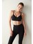 Siyah Orta Destek Sabit Kaplı Sporcu Sütyeni 1