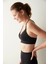Siyah Orta Destek Sabit Kaplı Sporcu Sütyeni 5