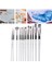 12X Boya Fırçaları Naylon Saç Boya Fırçası Çizim Malzemeleri Argent 20CM-23CM (Yurt Dışından) 4