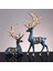 Ren Geyiği Heykel Figürin Elk Çifti Parti Yemek Odası Dekor Seçeneği Için 3-Mavi (Yurt Dışından) 3