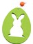 Bunny Şekilli Mutlu Paskalya Kolye Süsü Asılı Içi Boş Tavşan Yeşili (Yurt Dışından) 2