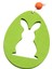 Bunny Şekilli Mutlu Paskalya Kolye Süsü Asılı Içi Boş Tavşan Yeşili (Yurt Dışından) 3