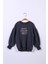 Kız Çocuk Balon Kol Yazı Baskılı Sweatshirt 5