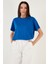 Oversize % 100 Pamuk Bisiklet Yaka Basic Bayan T Shirt 5864489 3