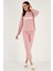 Regular Fit Bisiklet Yaka Polar Pijama Takımı Bayan Pijama Takımı 6571007 2