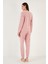 Regular Fit Bisiklet Yaka Polar Pijama Takımı Bayan Pijama Takımı 6571007 5