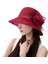 Eva Açık Gezi Organza Saksı Şapka Plaj Plaj Güneşlik Güneş Kremi Şapka - Şarap Kırmızısı (Yurt Dışından) 1