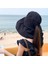 Eva Yaz Açık Uv Koruma Bowtie Beach Kadın Güneş Şapkası - Siyah (Yurt Dışından) 2