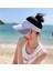 Eva Yaz Kadınların Açık Plajı Güneşlik Güneş Koruyucu Çekme Top Hat - Mor (Yurt Dışından) 5
