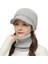 Eva Kış Kadın Moda Tavşan Saç Şapkası Bere Ördek Dil Şapkası - Grey (Yurt Dışından) 1