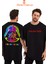 Color Side Baskılı Oversize Unisex Sıfır Yaka Tişört 1