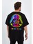 Color Side Baskılı Oversize Unisex Sıfır Yaka Tişört 2