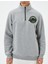 Yarım Fermuarlı Sweatshirt Kolej Baskılı Dik Yaka 5