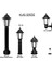 Klas 60CM Bahçe Aydınlatma Dış Mekan Aplik Set Üstü Direk Bahçe Yol Lambası Zita 5