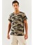 Kamuflaj Oversize RahatPamuklu Penye Bisiklet Yaka Kısa Kol Basic T-Shirt Classic Collection 1