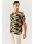 Kamuflaj Oversize RahatPamuklu Penye Bisiklet Yaka Kısa Kol Basic T-Shirt Classic Collection 2
