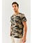 Kamuflaj Oversize RahatPamuklu Penye Bisiklet Yaka Kısa Kol Basic T-Shirt Classic Collection 5