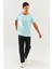Buz Mavisi Oversize RahatPamuklu Penye Bisiklet Yaka Kısa Kol Basic T-Shirt Trendy Collection 2