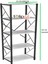 Tuliplife 5 Raflı Dekoratif Metal Beyaz Kitaplık, TLPK05S.B 2
