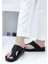 1742 Siyah Çatlak Comfort Anatomik Casual Parmak Arası Kadın Terliği 2