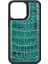 iPhone 13 Uyumlu Kılıf Wiwu Croco Pattern Calfskin Orjinal Deri Kapak 1