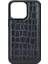 iPhone 13 Mini Uyumlu Kılıf Wiwu Croco Pattern Calfskin Orjinal Deri Kapak 1
