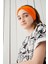 Stil Turuncu Çocuk Genç Bandana Saç Bandı Ekstra Yumuşak Esnek Doğal %100 Pamuklu Penye 4