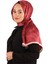 Bordo Fırça Desen Ipek Şal 3