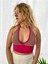 Halter Yaka Renkli Triko Crop 2