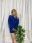 Mini Etek Crop Blazer Mavi Takım 4