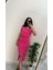 Eteği Yırtmaçlı Alt Üst Pembe Takım 3