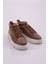 ES851 Kadin Kalin Taban Halhal Detayli Silver Taşli Sneakers Ayakkabi 2