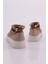 ES851 Kadin Kalin Taban Halhal Detayli Silver Taşli Sneakers Ayakkabi 3