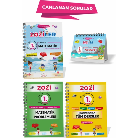 Zoziler 1.sınıf Set Matematik Soru Bankası – Yeni Nesil Problemler – Tüm Dersler Kitabı– Takvim Notlar