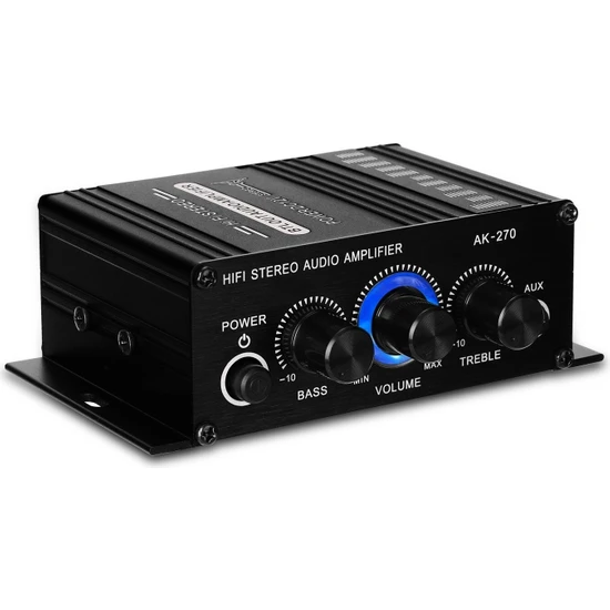 AK270 Mini Ses 2 Kanallı Stereo Güç Amplifikatörü Taşınabilir (Yurt Dışından)