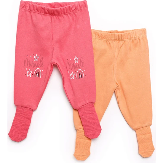 Hello Baby Hellobaby Basic Kız Bebek 2li Çoraplı Pijama Pantolon Kız Bebek
