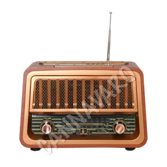 Cannavaro CM-2868BT Büyükboy Dekoratif Nostaljik Radyo, Usb+Tf Card, Telefon Tutucuklu, Müzik Çalar