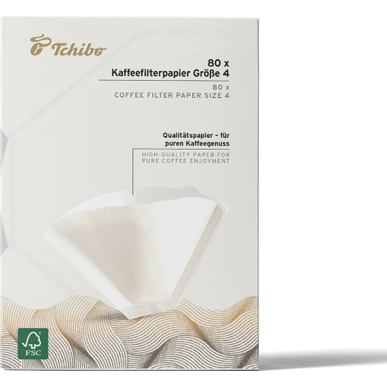 Tchibo 4 Numara Filtre Kahve Kağıdı 80 Adet Beyaz