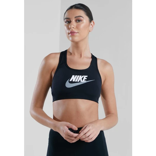 Nike Dri-Fıt Swoosh Kadın Siyah Bra